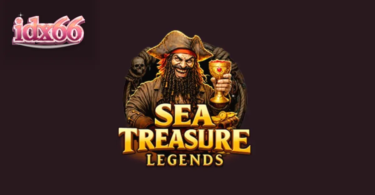Tampilan visual slot Sea Treasures Legend dengan tema bajak laut
