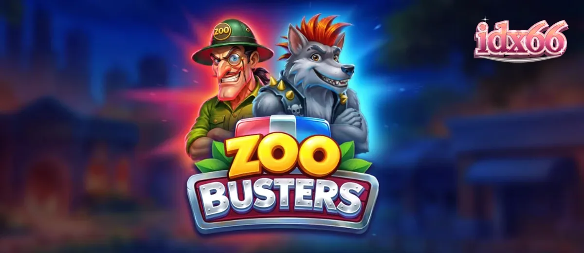 Tampilan visual slot Zoo Busters dengan karakter hewan punk-rock